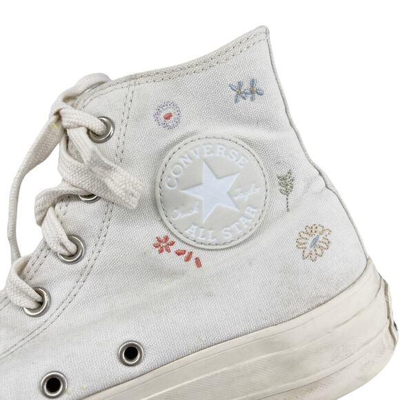 Converse Chuck Taylor All Star Lift Platform Embroidered Floral Women's Size 9.5 - Picture 4 of 9